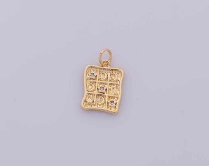 1 pcs Gold CZ Crescent Moon Pendant,18K Gold Filled Celestial Charm,Star Charms DIY Bracelet Necklace Jewelry Making Findings Supply
