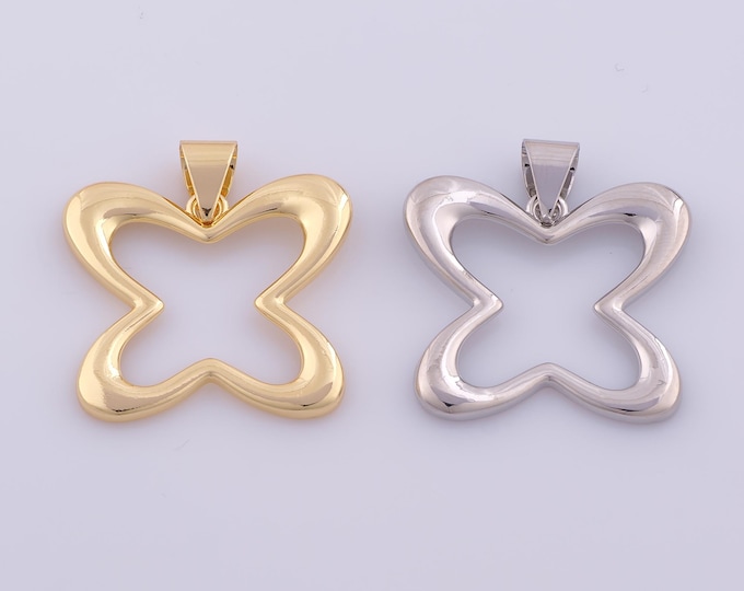 1 pcs Gold Butterfly Pendant,18K Gold Filled Insect Charm,Butterfly Charms DIY Bracelet Necklace Jewelry Making Findings Supply