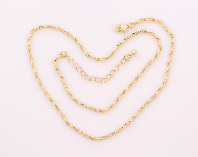 1 Str Gold Figure 8 Necklace,18K Gold Filled Chain Necklace,Adjustable Necklace,Gift for Her