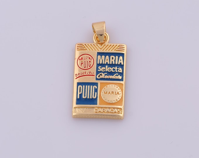 1 pcs Gold Enamel Candy Pendant,18K Gold Filled Sweet Charm,Candy Charms DIY Bracelet Necklace Jewelry Making Findings Supply
