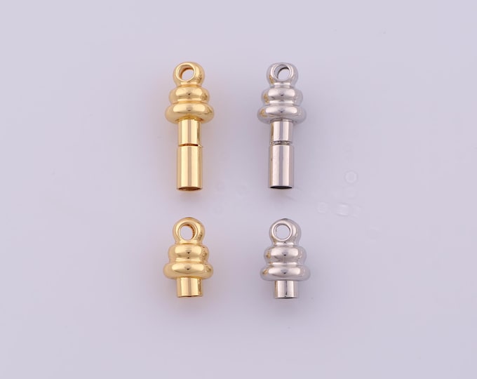 1 pcs 18K Gold Filled Bead Caps Cord End Cord Tip Solid End Cap DIY Bracelet Necklace Jewelry Making Finding Supply
