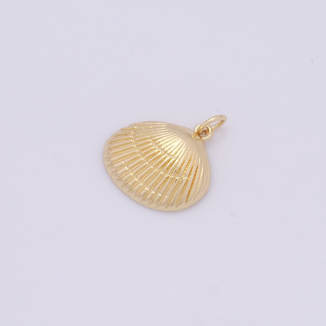 Large Gold Shell 1 Pcs Gold Shell Pendant,18k Gold Filled Shell Charm,shell Charms DIY ...