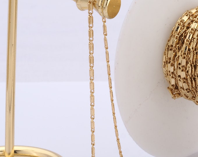 1 Meter Gold Rolo Chain, 18K Gold Filled Semi Finished Chain, Specialty Chains, DIY Jewelry Making Supplies