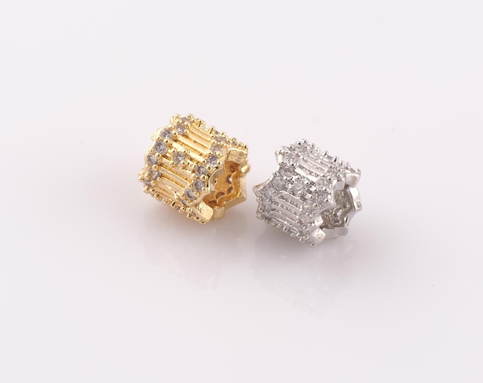 1 pcs 18K Gold Filled Round Tube Spacer Beads,Tube Beads,Round Beads for DIY Jewelry Making Findings Supply