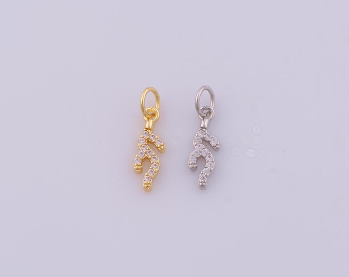 1 pcs Gold CZ Symbol Pendant,18K Gold Filled Symbol Charm,Symbol Charms DIY Bracelet Necklace Jewelry Making Findings Supply