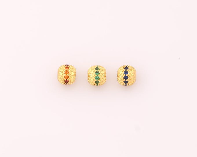 1 pcs 18K Gold Filled Round Spacer Beads,Tube Beads,Round Beads for DIY Jewelry Making Findings Supply
