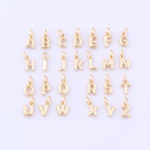 1 pcs Gold Letters Pendant,18K Gold Filled Initial Charm,Alphabet Charm DIY Bracelet Necklace Jewelry Making Findings Supply