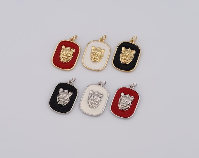 1 pcs Gold Lion Pendant,18K Gold Filled Lion Charm,Lion Charm DIY Bracelet Necklace Jewelry Making Findings Supply