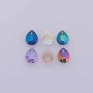 1 pcs Pear Crystal Pendant,Crystal AB Charms,Austrian Crystal,Made in Austria DIY Bracelet Necklace Jewelry Making Findings Supply