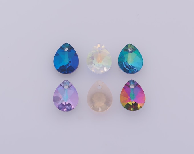 1 pcs Pear Crystal Pendant,Crystal AB Charms,Austrian Crystal,Made in Austria DIY Bracelet Necklace Jewelry Making Findings Supply