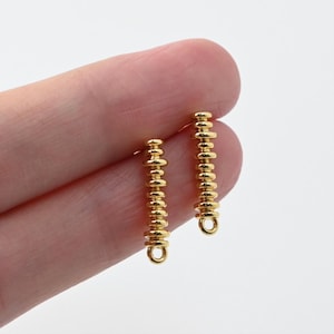 Oregelbunden lång örhänge med stavstift, förgylld örnstift med öglor, hypoallergen, gör-det-själv-örhängesdetaljer, handgjorda örhängestillbehör LM2-D0481