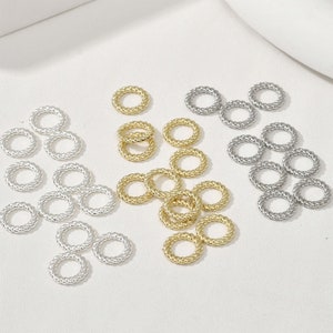10pcs twisted round spacer beads,14K gold plated,circle shaped spacer beads,for necklace and earring making,jewelry findings LL046