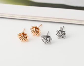 Blumenohrstecker, vergoldeter Blumenstecker mit Öse, hypoallergen, DIY-Ohrringrohling, Zubehör für handgefertigte Ohrringe LM2-ZX265