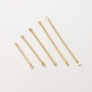14K Gold Plated Multi Size Connector,Cylindrical Bar charm,Thin Bar Connector,for Necklaces and Earrings Making,Jewelry Finding MM073-D0017