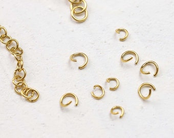 Anillo de salto de acero inoxidable, anillos de salto abiertos, para hacer collares y aretes, hallazgos de joyería TG020