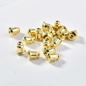 14K Gold plated earring backs ,anti allergy earring nuts, earring back for earring stud LL084-D0023