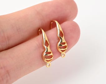 Irregular Openwork Hook Earrings,Fish Earring Hooks, Hypoallergenic,DIY Earring Findings,Handmade Earring Supplies LM2-ZX294