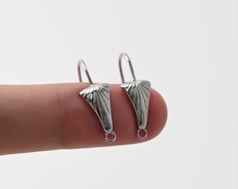 Silver Plated Triangle Hook Earrings,Fish Earring Hook, Hypoallergenic,DIY Earring Findings,Handmade Earring Supplies LM2-ZX289