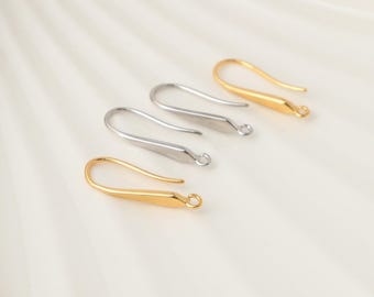 Fisch Haken Ohrringe, Gold Ohrring Haken, 18K vergoldet, hypoallergen, DIY Ohrring Zubehör, handgemachte Ohrring Zubehör LM2-D0167