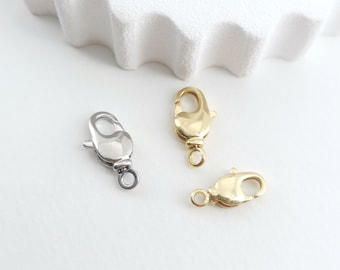Encanto clásico y elegante de cierre de langosta, chapado en oro de 18k, colgante de cierre de langosta, para la fabricación de collares y pulseras, hallazgo de joyas LM2-S318