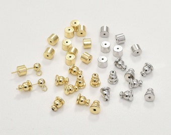 14K Gold plated earring backs ,anti allergy earring nuts, earring back for earring stud LL082-ZZ008
