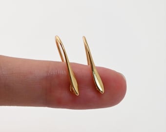 Fischhaken, Ohrhaken-Haken, 18K vergoldet, hypoallergen, DIY Ohrringzubehör, handgemachte Ohrringzubehör LM2-S661