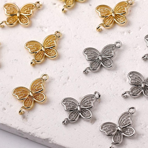 Stylysh Charms Butterfly Insect Photo Italian Charm Link - 9mm, 304L Stainless Steel, BI081