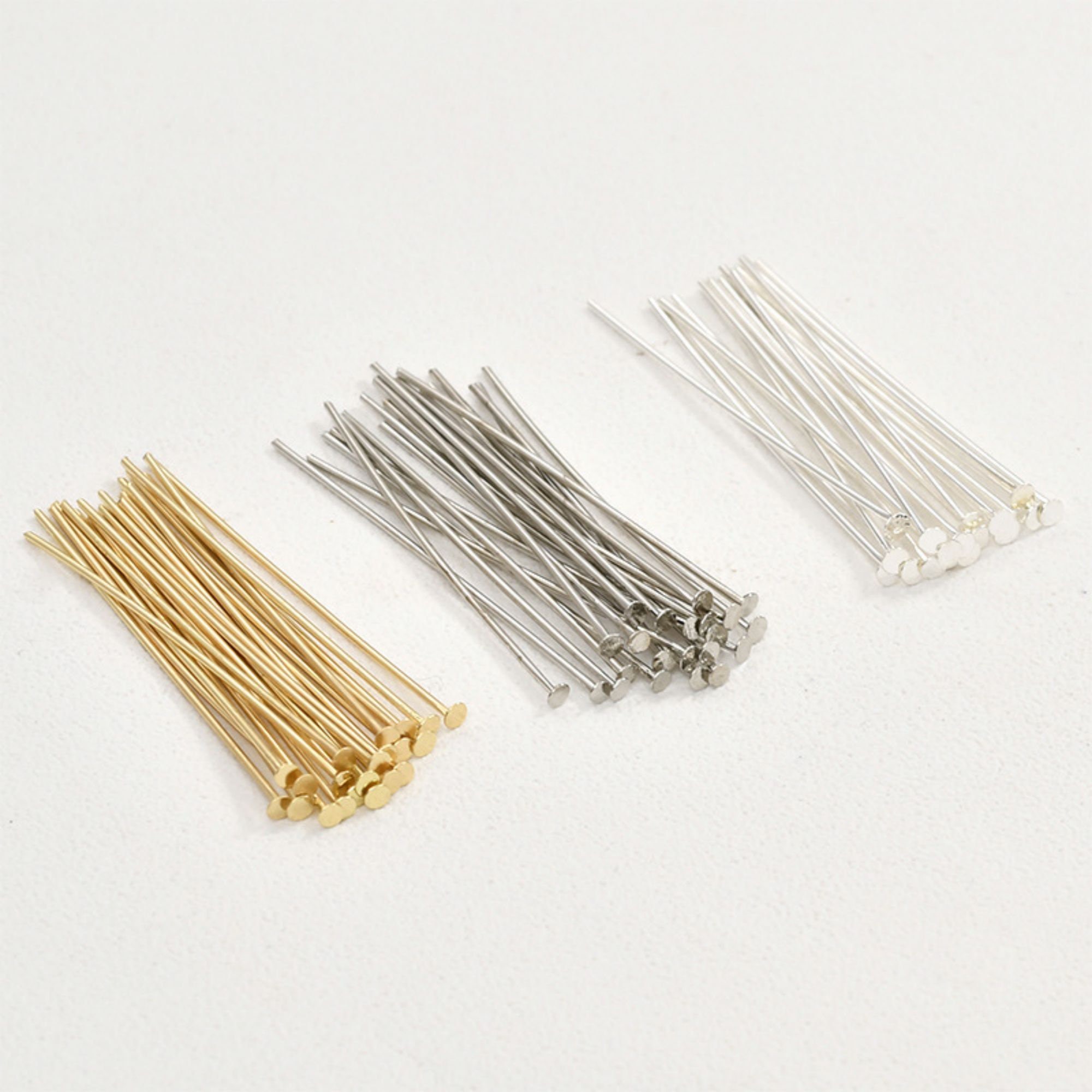 Uxcell 200pcs Flat Head Pins for Jewelry Making 60mm Stainless Steel Flat Head Pins Jewelry Head Pins 22 Gauge Silver, Women's, Size: One Size