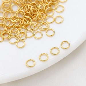 Gold Plated Jump Ring, Open Jump Rings, for necklace and earrings making, jewelry findings zx000