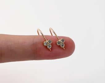 CZ Pave Hook Earrings, Fish Hook, Ear Wires, 18K Gold Plated, Hypoallergenic,DIY Earring Findings, Handmade Earring Supplies LM2-ZX263