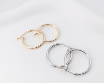 Delicados aros redondos tipo aro, aros chapados en oro, hipoalergénicos, accesorios para aros hechos a mano, suministros para aros hechos a mano LM2-ZX069