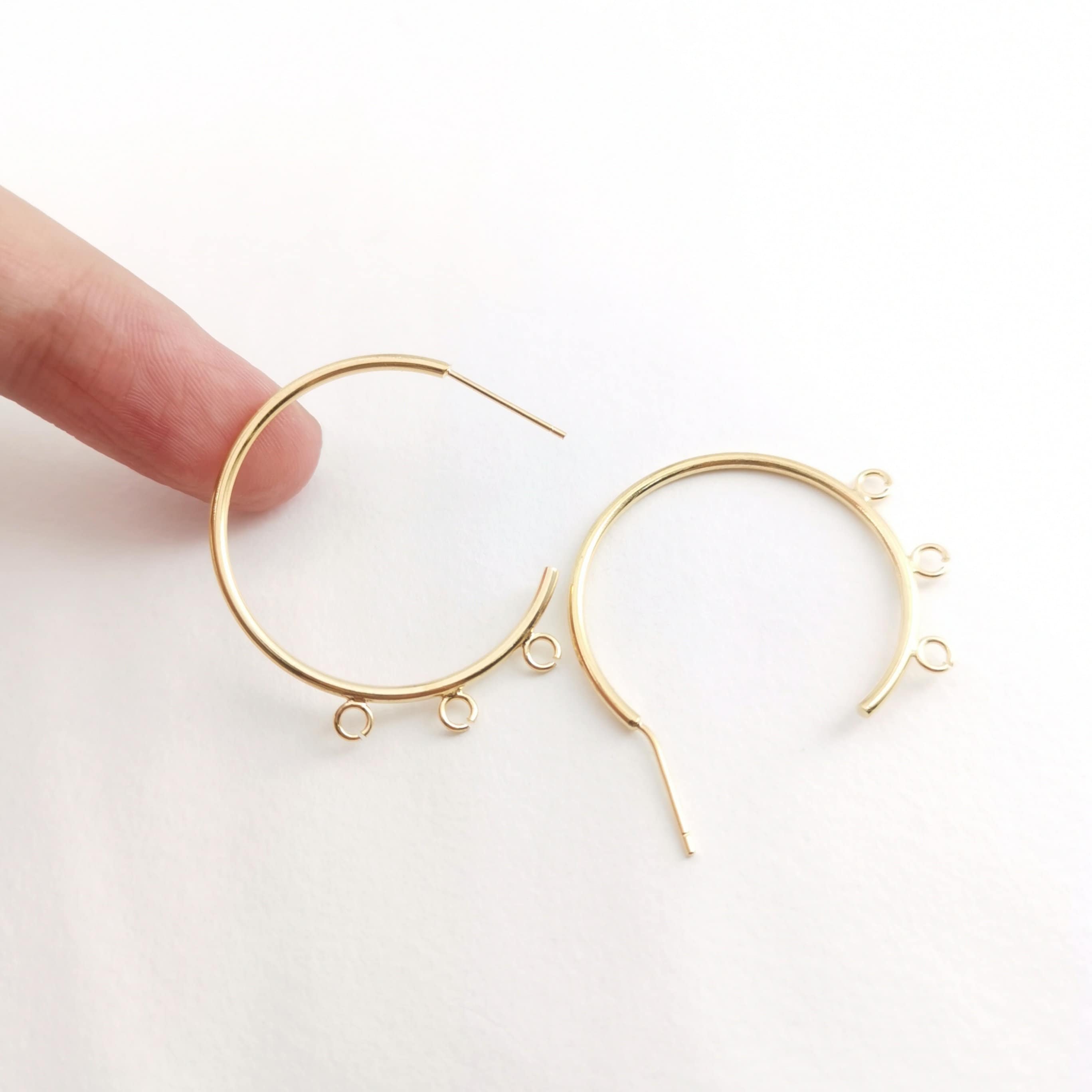 Numbering ♥ #3106 Basic Two Tone Hoop Earrings Diamond Crossover Hoop Earrings 1/3 ct tw 10K Two-Tone Gold