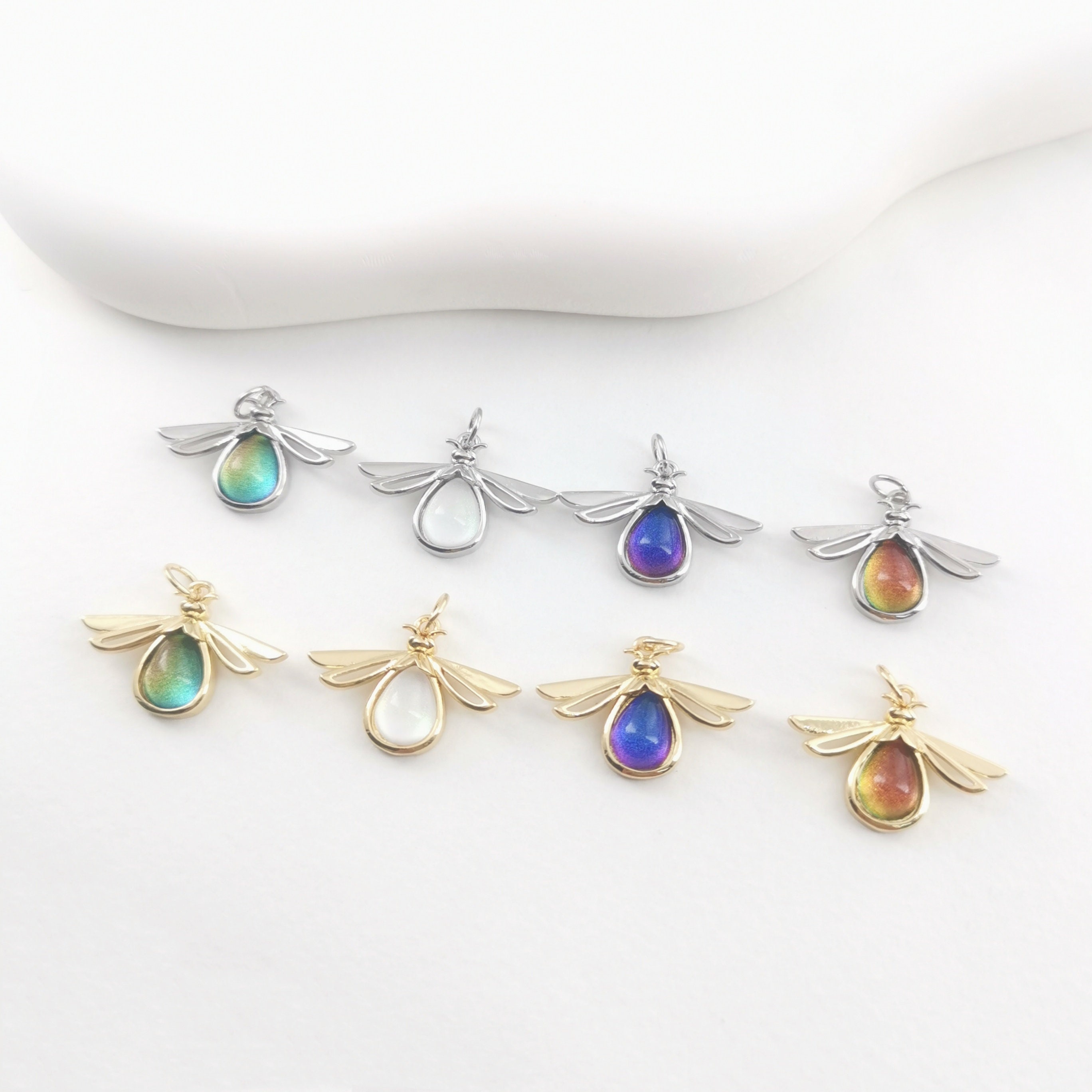 福袋 大丸 Charm,18k Dragonfly/bee Lustrous Gold Zircon Plated,cubic アクセサリー