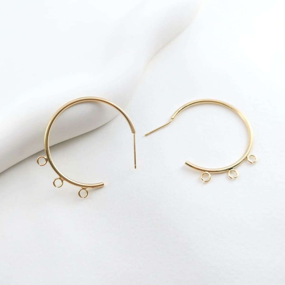 ピアス Numbering Basic Two Tone Hoop Earrings #3106 5BNY047 Sterling Silver Two Tone Basics Hoop Earrings Set – Park and
