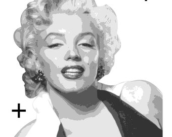 Marilyn Monroe Stencil Template | Print and Cut | digital download | arts and craft | hobby | Crafts.