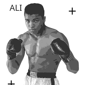 Muhammad Ali Stencil Templates | Print and Cut | digital download | arts and craft | hobby | Crafts.