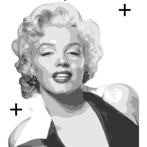 Marilyn Monroe Stencil Template | Print and Cut | digital download | arts and craft | hobby | Crafts.
