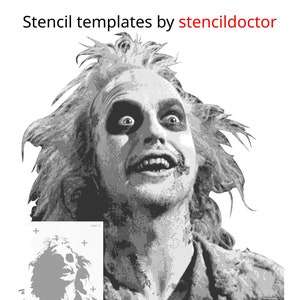 Beetle juice. Stencil Templates. 13 Layers. Halloween | Horror | Airbrushing | wall murals | spray paint art | Arts and crafts.