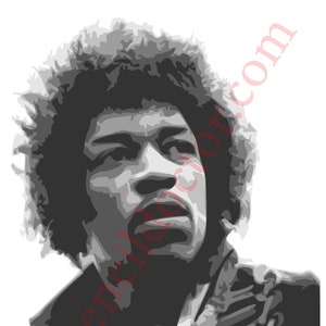 Jimi Hendrix 6 Lagen Schablone schablone | Drucken und schneiden | digitaler Download | | hobby | Handwerk.