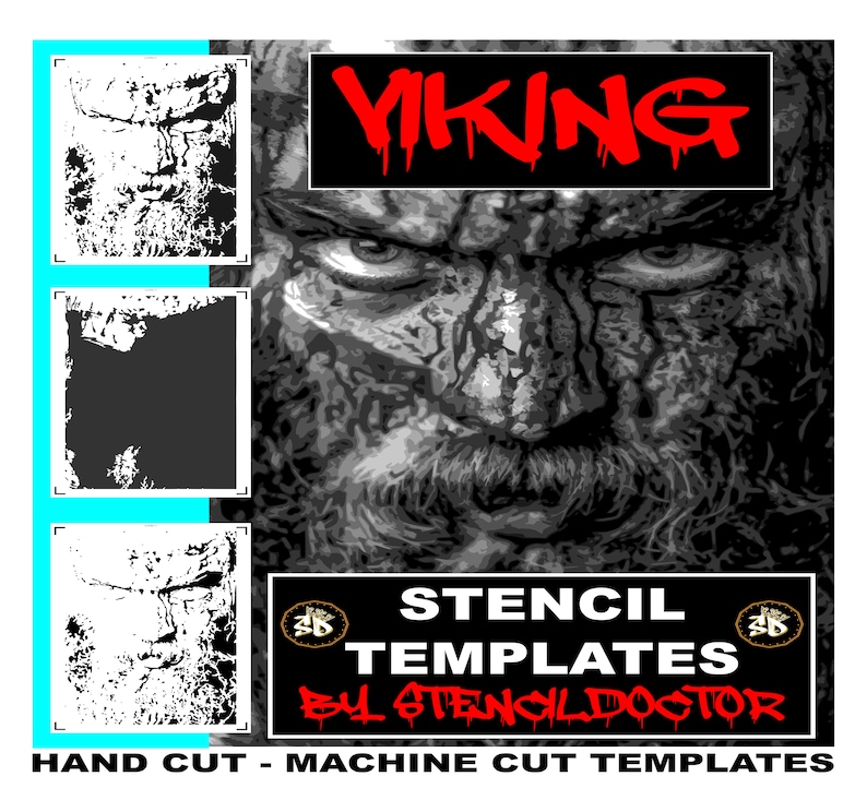 VIKING. Multi-layer, Stencil Templates | Cut and Paint | Wall Murals ...