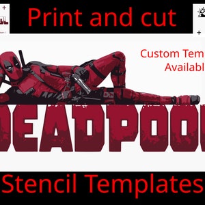 Deadpool Stencil templates and Art print. | Multi layer stencil Templates | airbrush | spray paint art |
