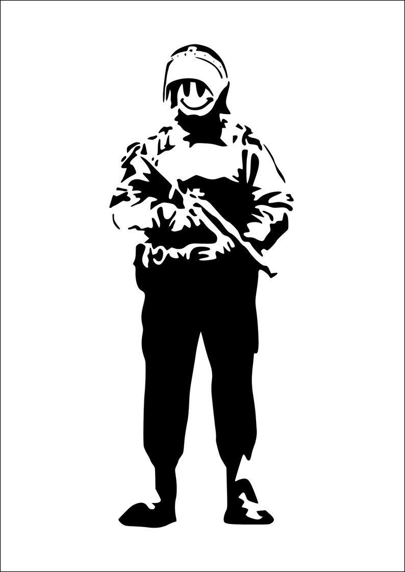 Stencil Templates. 20 Banksy Style Stencil Templates | Digital download | Print Cut Paint