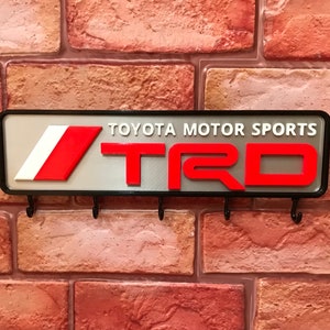 TOYOTA MOTOR SPORTS embossed  key rack 5 hooks