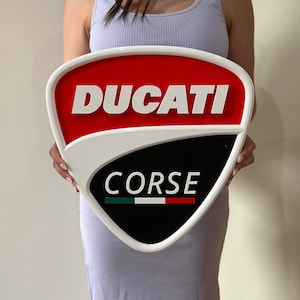 DUCATI & DUCATI CORSE embossed wall plaque