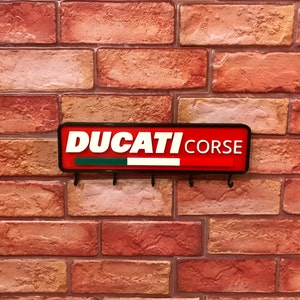 DUCATI CORSE embossed  key rack 5 hooks