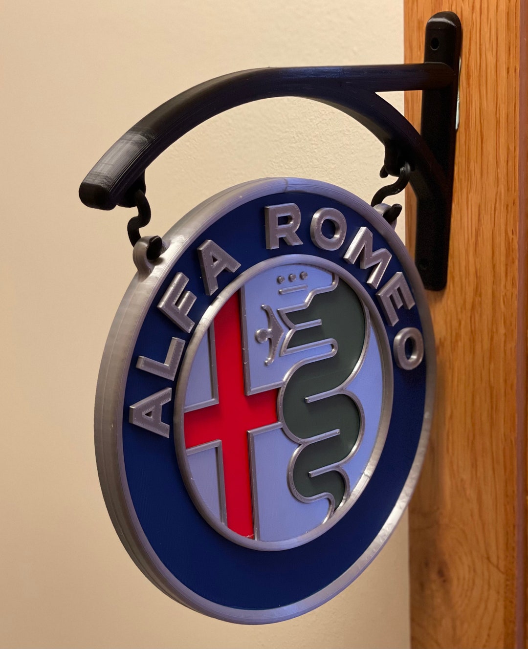 ALFA ROMEO Embossed Hanging Sign - Etsy