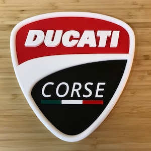 DUCATI & DUCATI CORSE embossed wall plaque