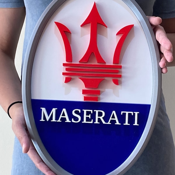 MASERATI  embossed wall plaque