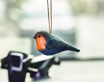 Oiseaux en bois pour voiture, breloque décorative pour rétroviseur, décoration de voiture, décoration de miroir de voiture, breloques suspendues pour voiture