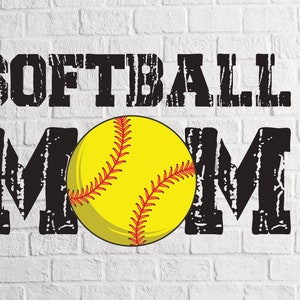 Softball Mom SVG PNG